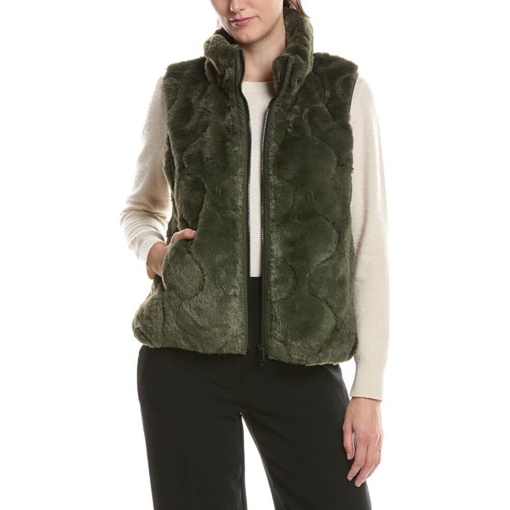 Picadilly Womens  Zip Front Vest, Green